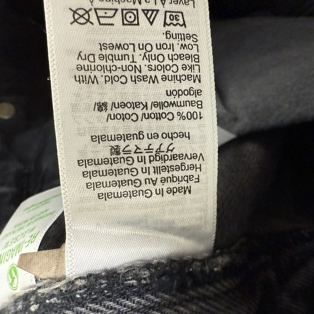 J. Crew 484 Jeans Men's 32/34 (34.5/34) Black Faded Wash Slim Fit Denim Pants
